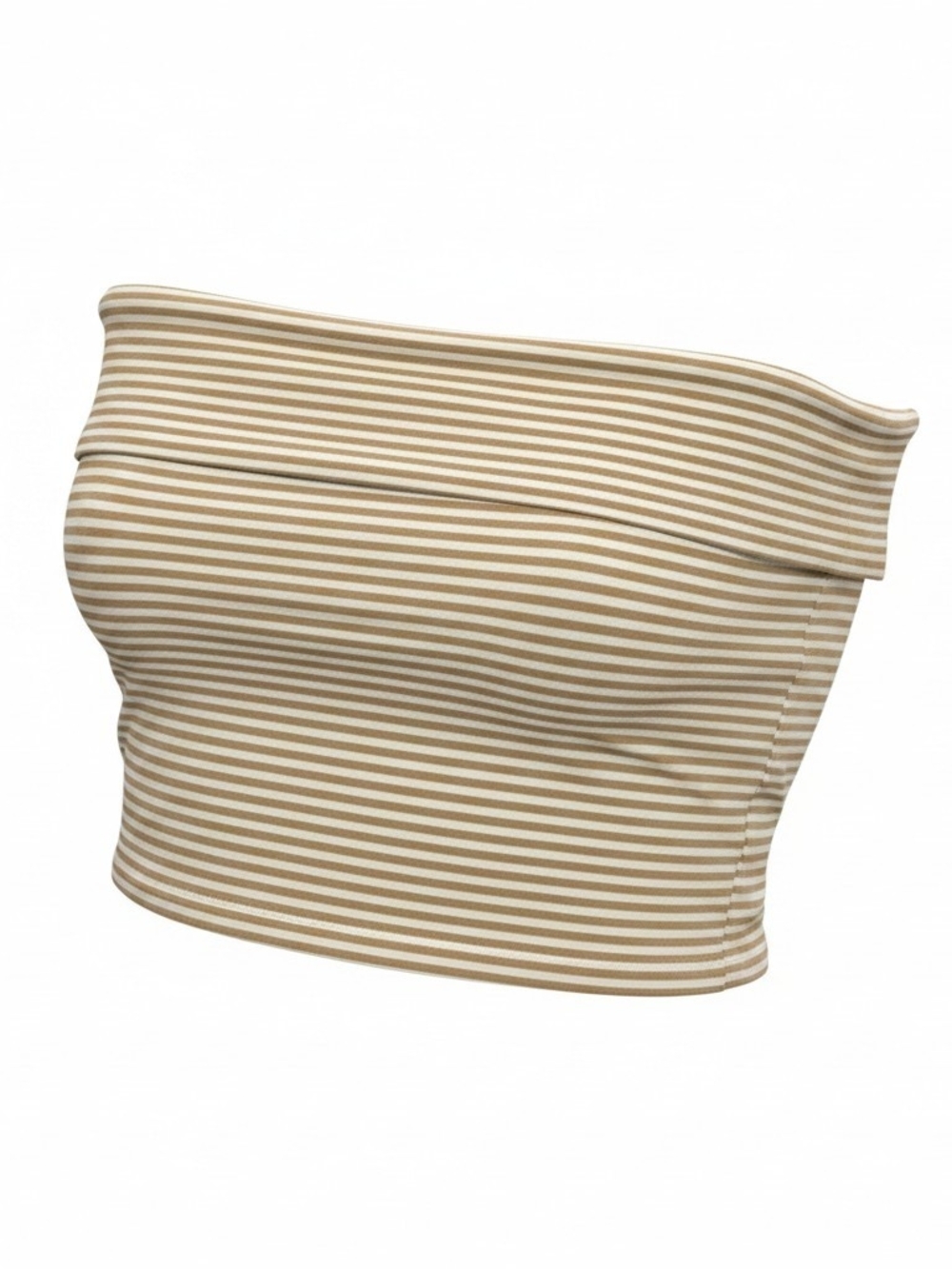 American Eagle Outfitters Beige and White Striped Tube Top-Size Med - Picture 1 of 7